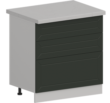 Кухня Модуль ШН3Я 800 Графит / Насыщенно-зеленый