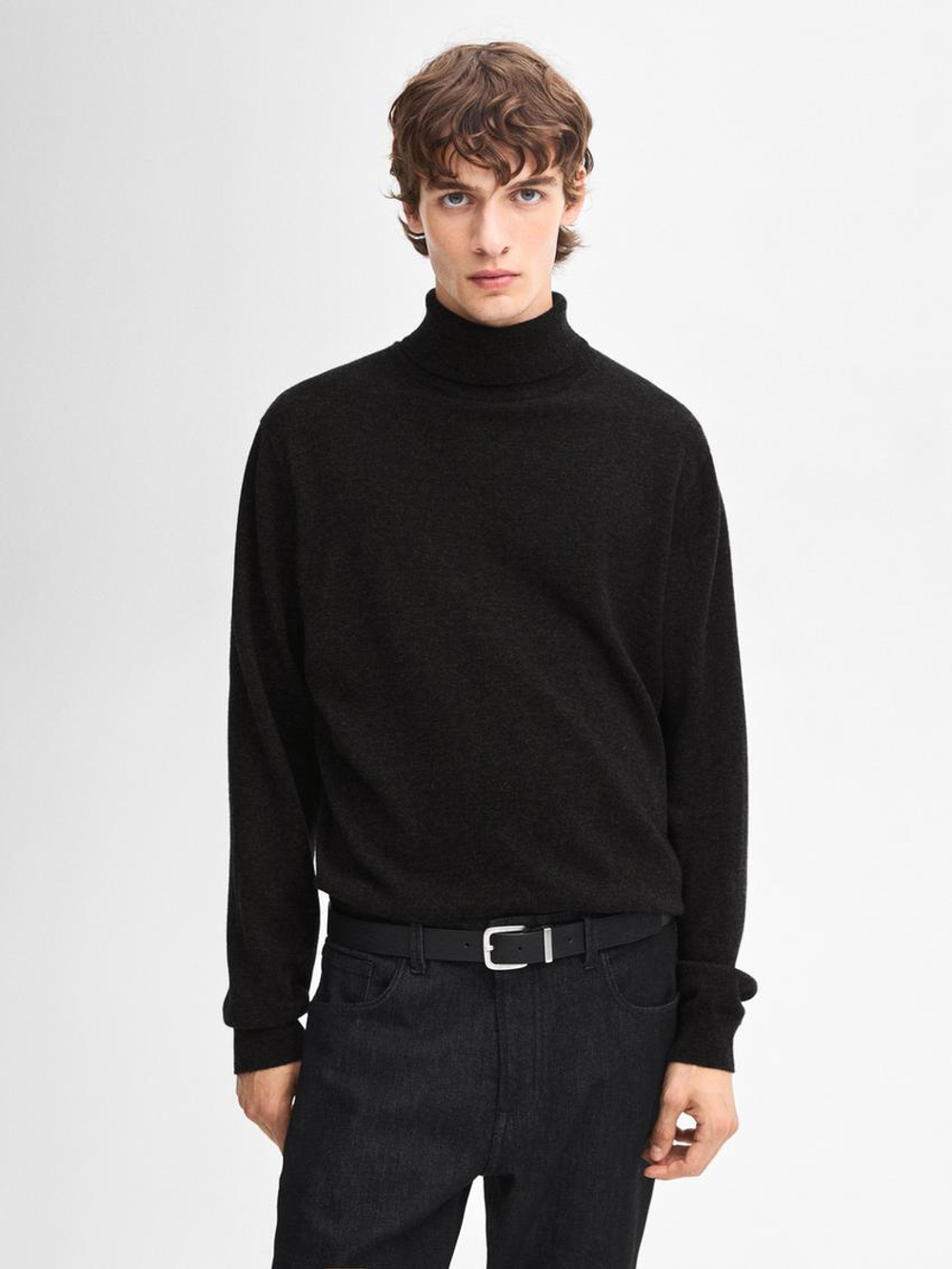 Massimo Dutti Свитер из смесовой шерсти, маренго