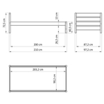 Кровать деревянная 90х200 из сосны Бора, с основанием кровати, серый