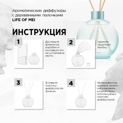Диффузор ароматический для дома с тростниковыми палочками ИСТОРИЯ ГЕРОЕВ