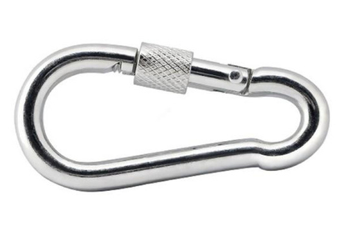 Карабин с фиксатором 4 цинк (100шт/уп)