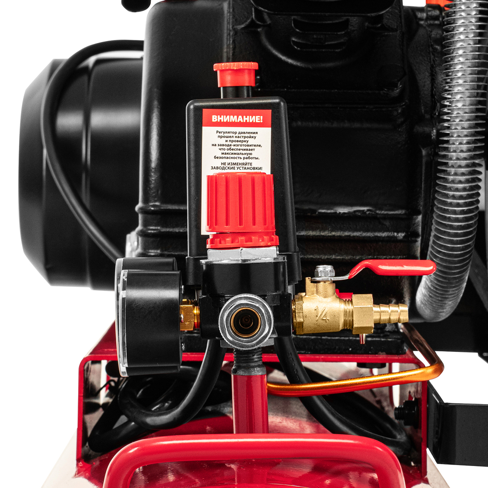 Компрессор воздушный ременный привод КР2500/80, 2,5 кВт, 80 литров, 420 л/мин МТХ