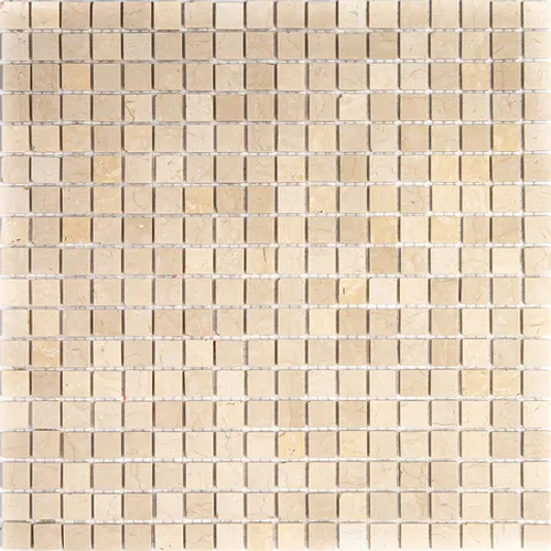 4M021-15P Мозаика из мрамора 4 мм Natural i-Tilе бежевый светлый квадрат глянцевый