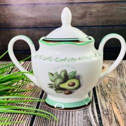 Lenardi 109-074 Сахарница 550 мл АВОКАДО в под.уп.(х36)Фарфор