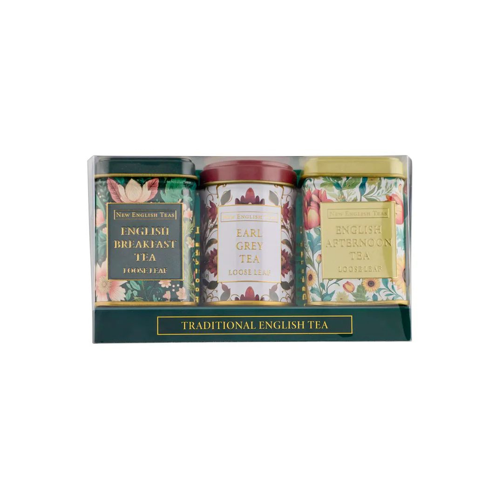 New English Teas Набор листового чая Mini Tea Tin Set, 3шт
