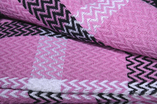 Плед-покрывало из хлопка "Venera", Клетка, цвет Сиреневый