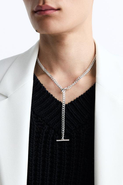 ZARA МЕТАЛЛИЧЕСКАЯ ЦЕПОЧКА, СЕРЕБРИСТЫЙ