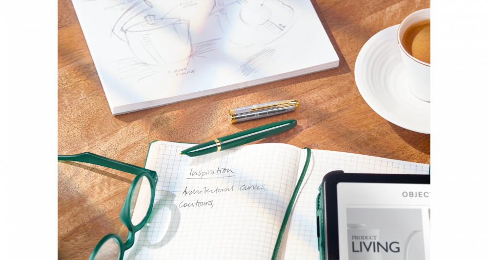 Перьевая ручка Parker 51 Premium Forest Green GT, перо: F чернила: Black,Blue, в подарочной упаковке.