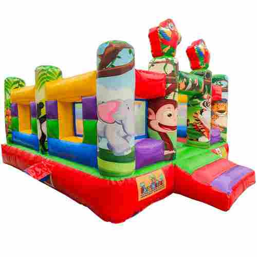 Детский надувной батут «Попугайчики 3» без горки, размер 4*4*2,6 м