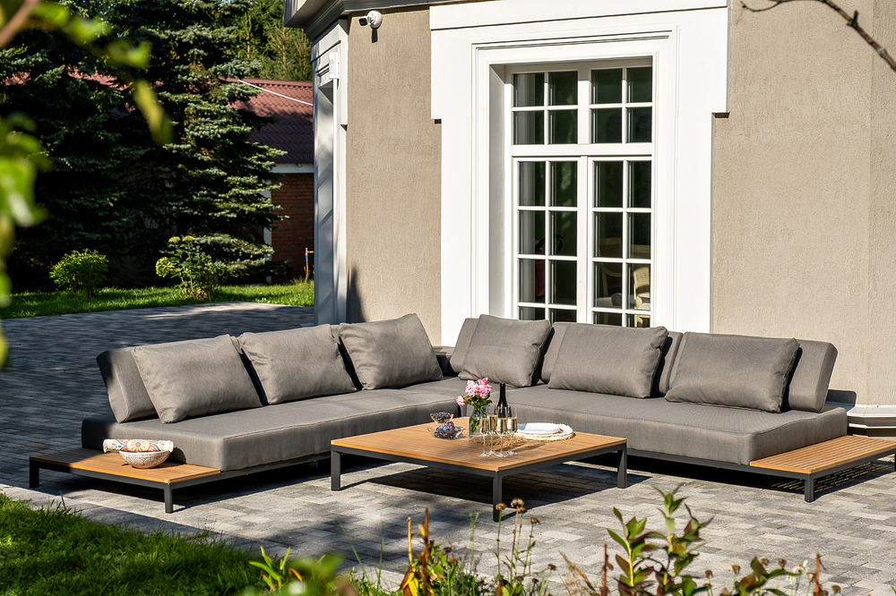 "Амальфия" трансформирующаяся лаунж-зона из алюминия, цвет графит