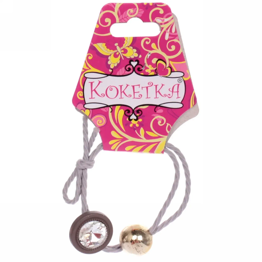 Резинка для волос 1шт «Кокетка - Krasa Kiki», микс 5 цветов, d-5.5см