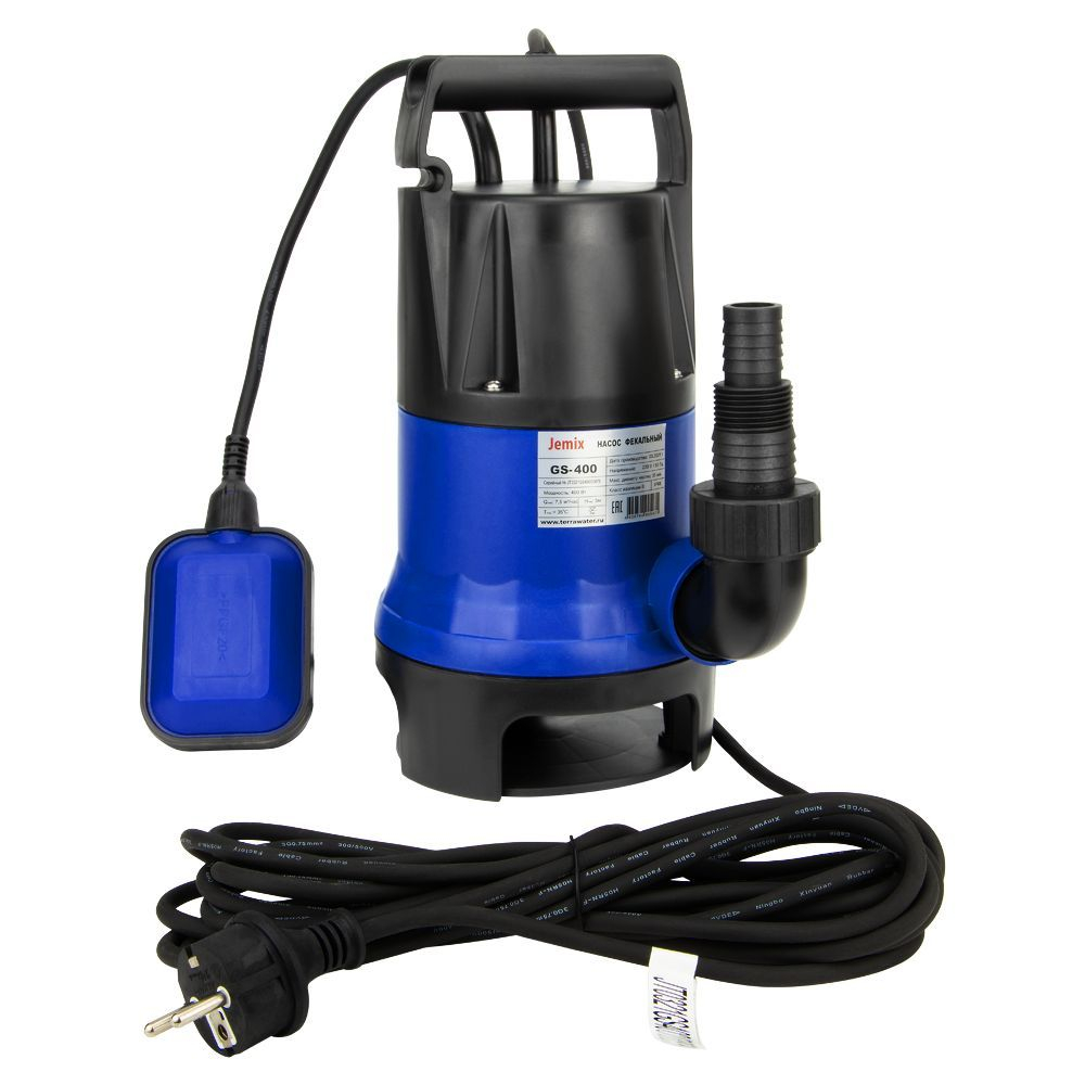 Насос фекальный Jemix GS-550 (ФН-175-7) для грязной воды (550 Вт, 10,5 м3/час, до 7 м)