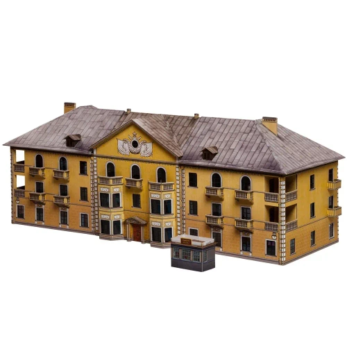 Сталинка. Модель многоквартирного дома. Сборная модель из картона, 1/87