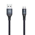 Кабель 1m USB/Micro 2.4A RC-152m Colorful Light Remax black