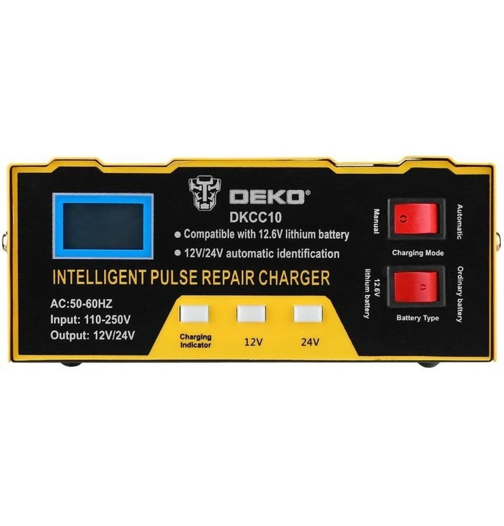 Зарядное устройство DEKO DKCC10, 12/24В, 10А [051-8053]