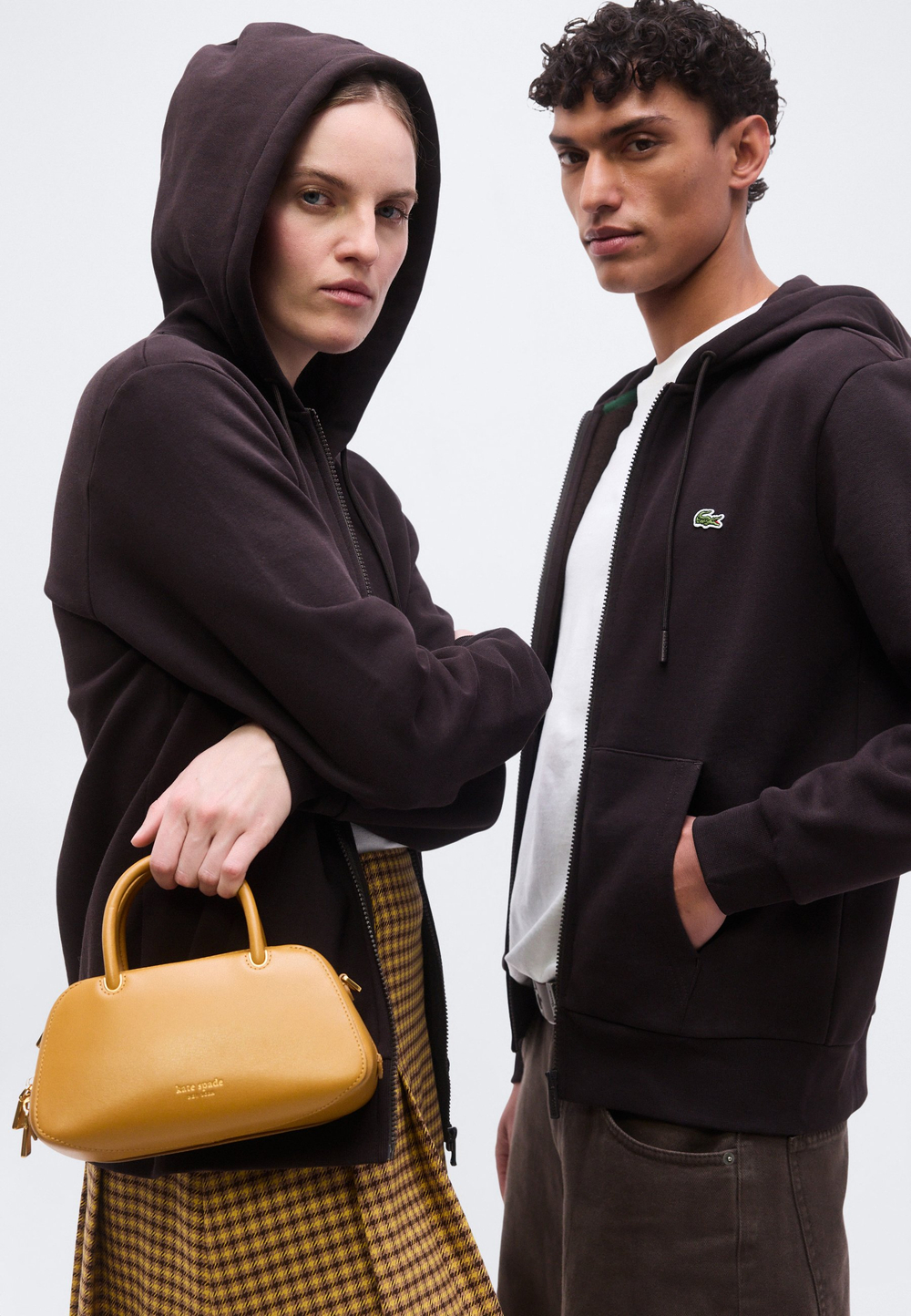Lacoste Толстовка на молнии - Тёмно-коричневый