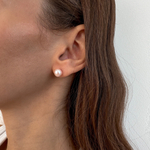 Серьги с розовым жемчугом M