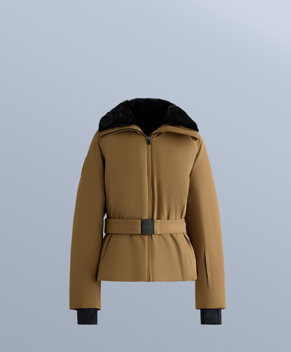 Oysho Водонепроницаемая утепленная куртка Primaloft® SKI, горчичный