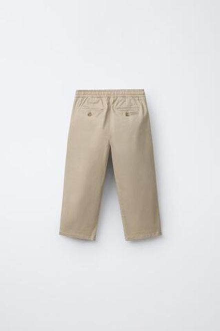 ZARA БАЗОВЫЕ БРЮКИ ЧИНОС, БЕЖЕВЫЙ