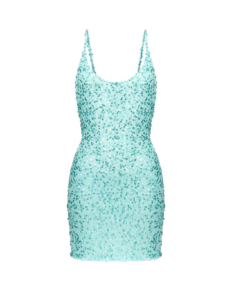 Платье вязаное Tiffany бирюзовый