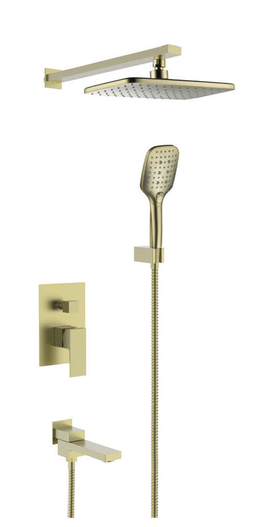 393563-S Встроенный смес для душа с 3-функ. (мат. золото) ViEiR  (6/1шт)