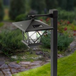 Светильник уличный ЭРА SL-PL155-PST а солнечной батарее пластик черный 155 см