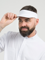 Головной убор - кепка козырек продавца Белый