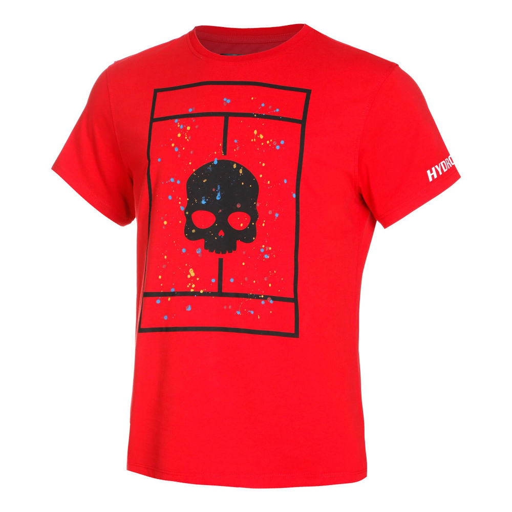 Мужское теннисное поло Hydrogen Court T-Shirt - Red, Multicoloured