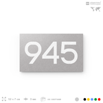 Номер на дверь 945, табличка на дверь для офиса, квартиры, кабинета, аудитории, склада, серая 120х70 мм, Айдентика Технолоджи