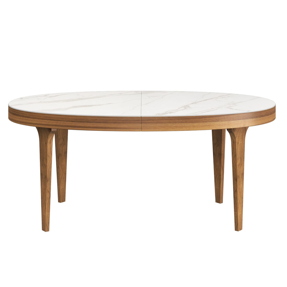 Стол овальный раскладной Bellini (200+40), керамика матовая