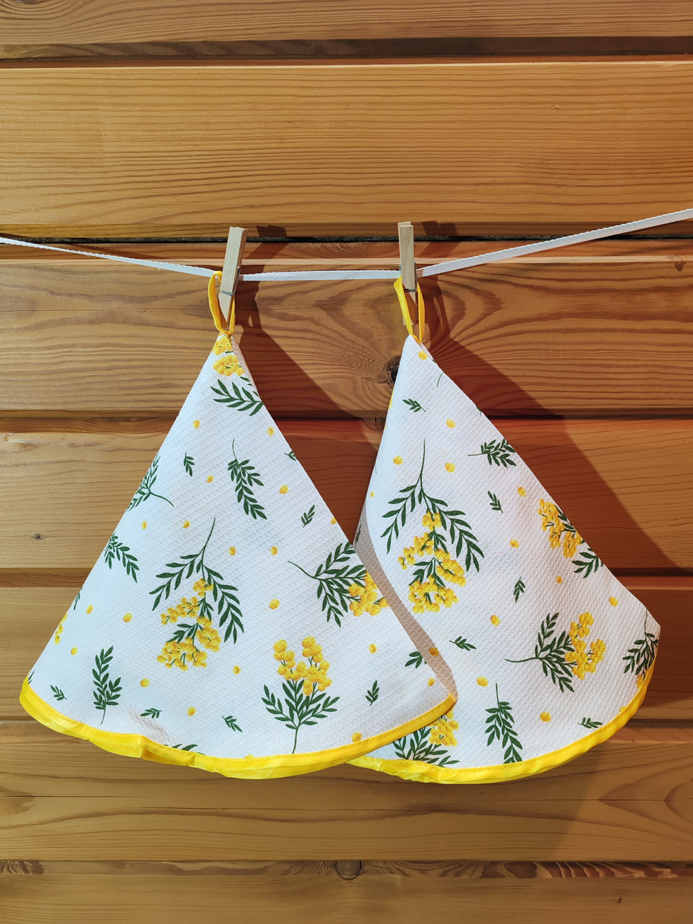 Полотенце кухонное, круглое, 2 шт, вафельное полотно