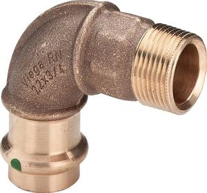 Угольник пресс Viega Sanpress 90° НР с SC-Contur (серия 2214)