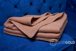Одеяло тканое из 100% верблюжьей шерсти 200х220 (евро) - камел
