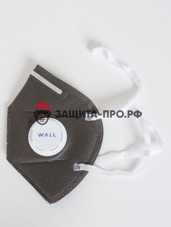 Респиратор медицинский Wall 95CHK, FFP2, с клапаном выдоха, складной, угольный фильтр