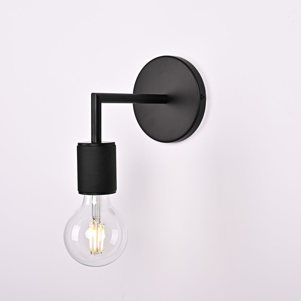 Бра Rh Utilitaire Single Sconce Black By Imperiumloft
