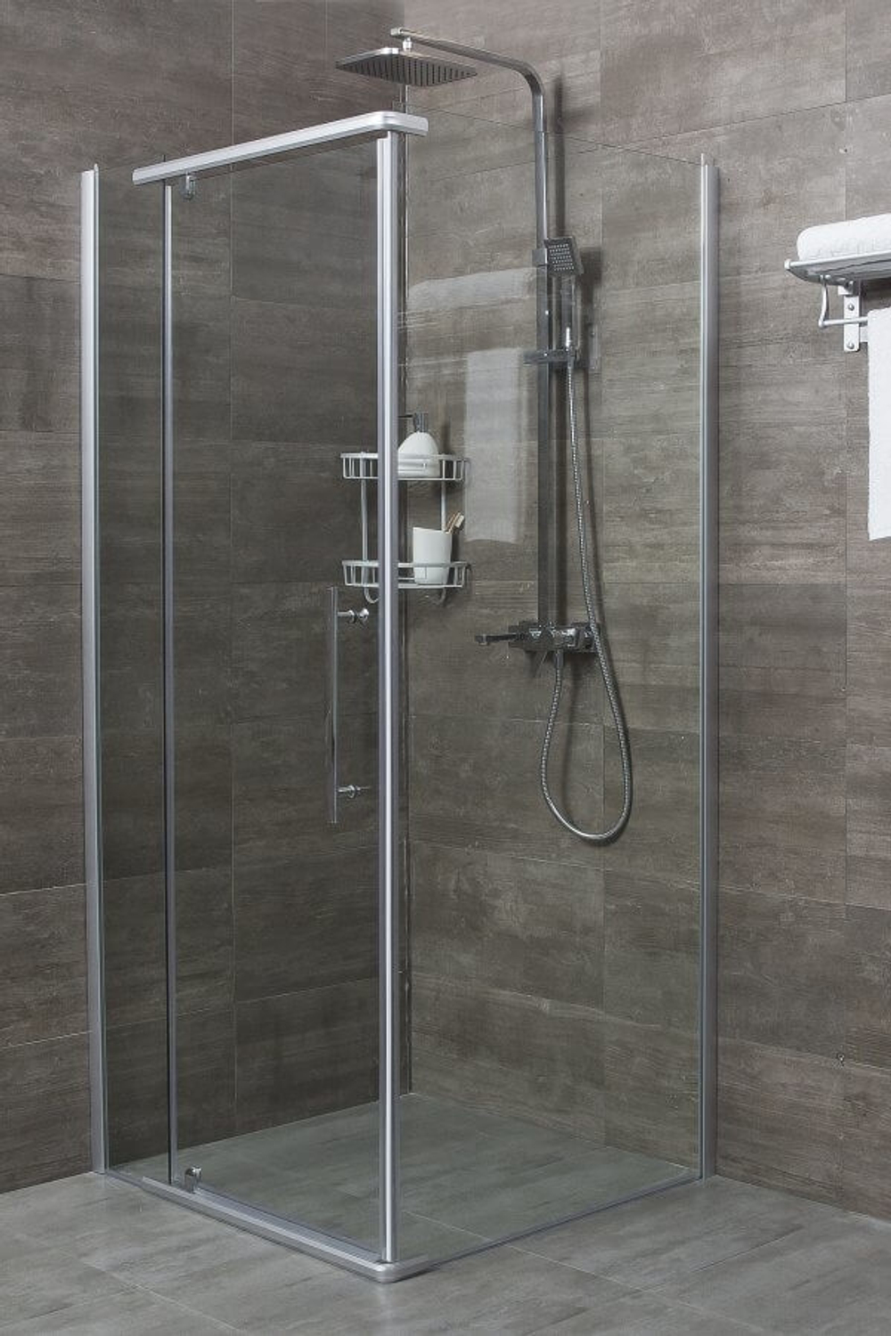 Душевое ограждение ER10109H-C1 900*900*2000 (без поддона) светлое стекло