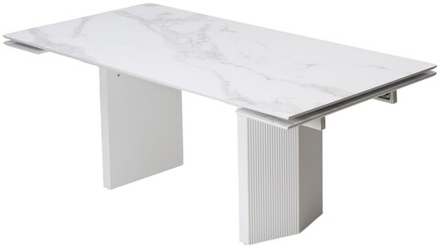 Стол М-City DISAUR Моцарт 200 Белый мрамор, стекло, Белый
