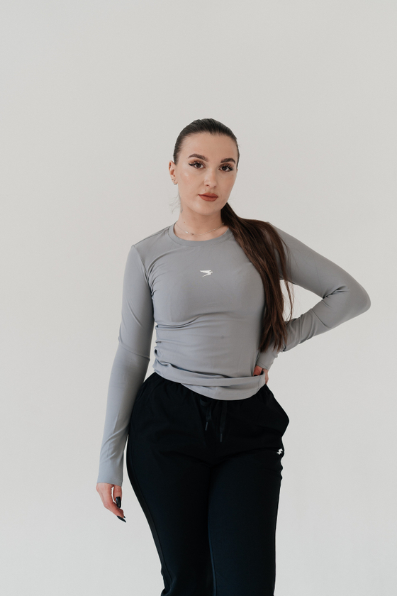 ЛОНГСЛИВ FOLD (серо-голубой)