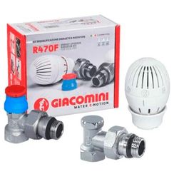 Комплект термостатич. Giacomini 1/2quot; - угл., R470FX033