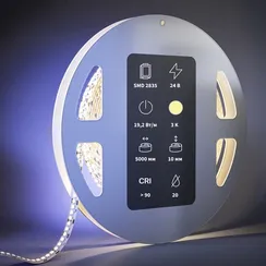 Светодиодная лента Ультра 24В 2835 19,2Вт/м 3000K 5м IP 20 201215 Led Strip 201215
