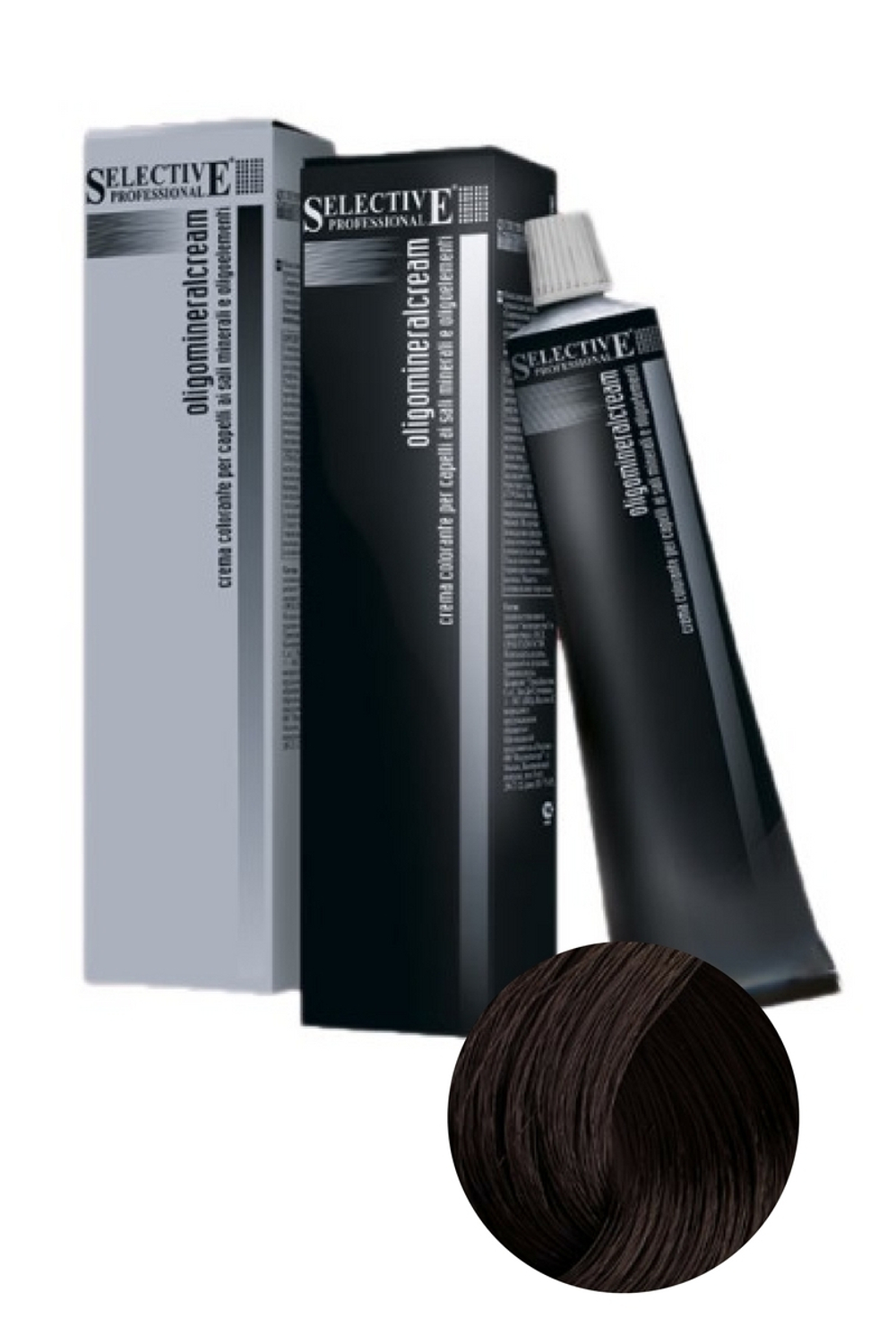 Олигоминеральная крем-краска 3.00P Темно-каштановый плюс Oligo Mineral Cream, Selective, 100 мл