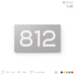 Номер на дверь 812, табличка на дверь для офиса, квартиры, кабинета, аудитории, склада, серая 120х70 мм, Айдентика Технолоджи