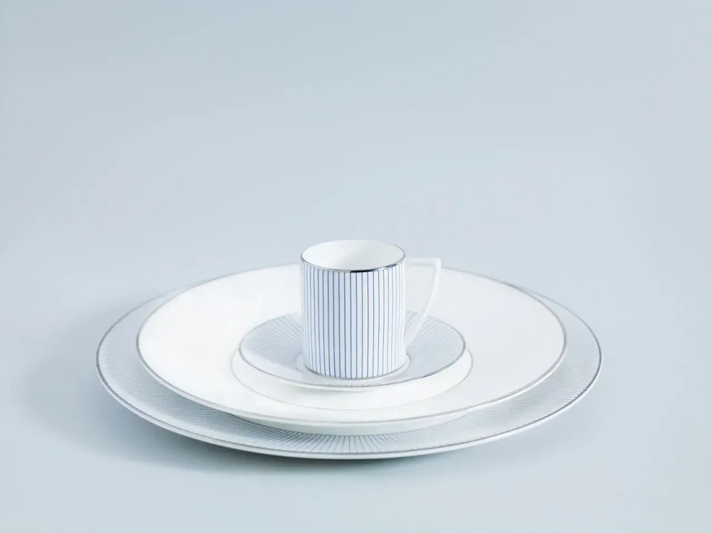 Wedgwood Блюдце для чайной чашки Jasper Conran Pin Stripe 16 см