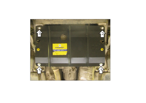 Усиленная защита Motodor кпп. 2 мм, сталь. для Audi A4 2000-2004 арт.00123