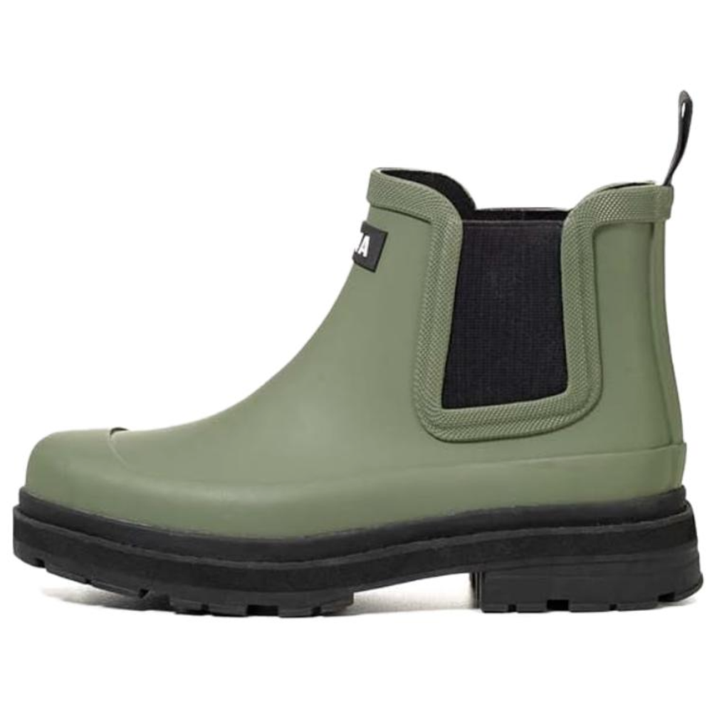 AIGLE Soft Rain Abrasion Resistant Cushioning Comfortable Rain Boots Women"s Green Black