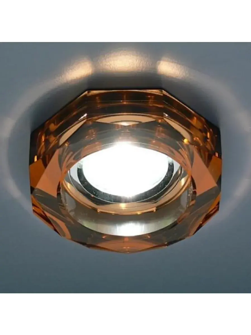 Точечный светильник коричневый/серебро