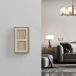 Сенсорный выключатель двухклавишный с подсветкой (шампань)