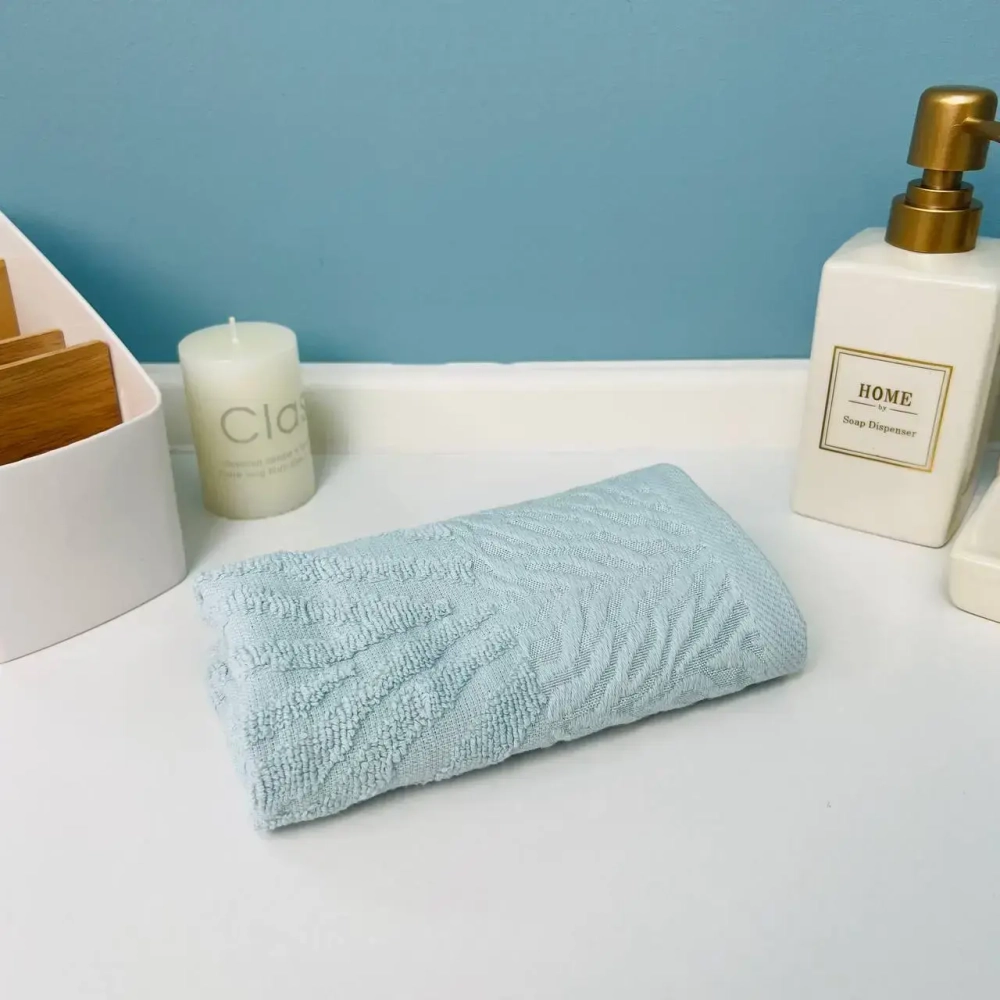 Полотенце махровое 30*50см «Florence» цвет ледяная незабудка 08-186, плотность 450 гр/м2