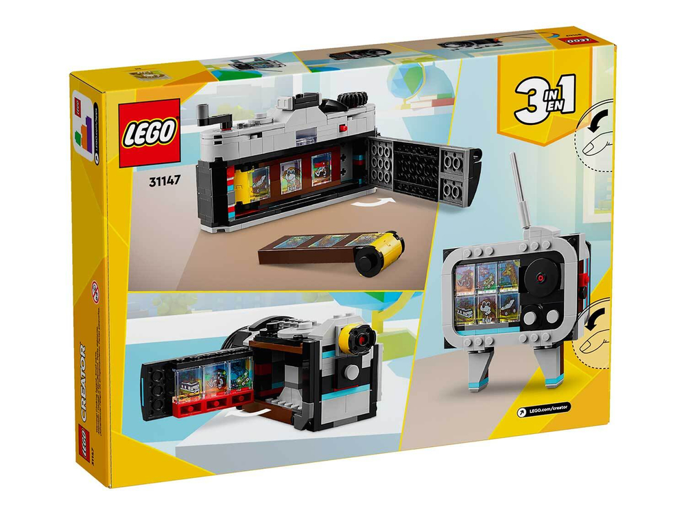 LEGO Creator 31147 «Ретро-камера» — конструктор 3-в-1, ностальгический дизайн