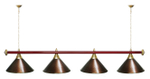Лампа STARTBILLIARDS 4 пл. (плафоны зеленые,штанга золотая,фурнитура золото)
